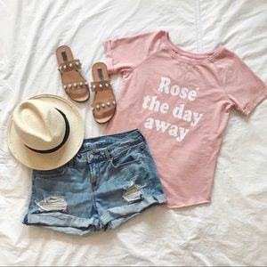 Rosé graphic tee - Pink t shirt rose wine